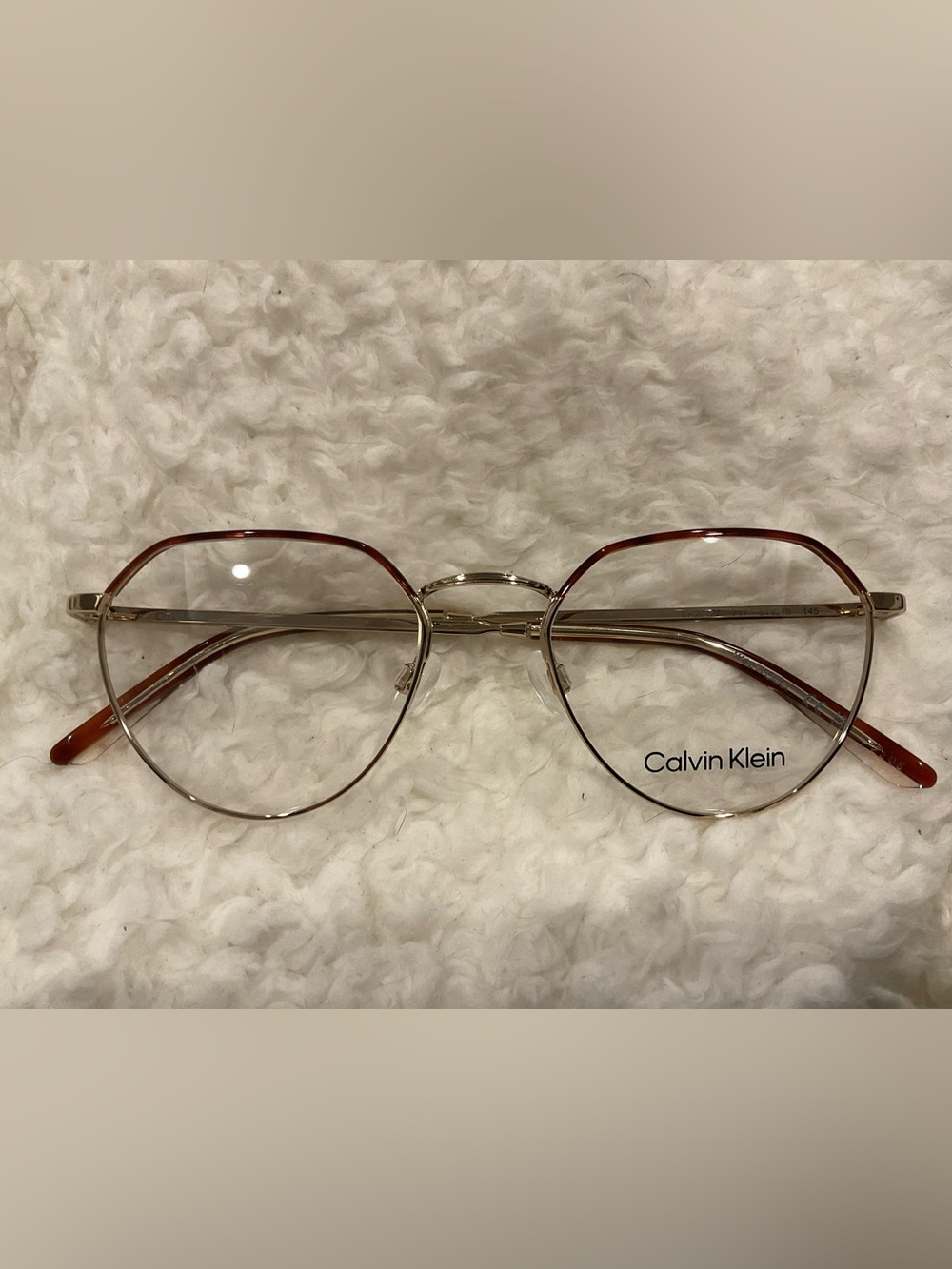 Calvin Klein Gold and Tortoise Glasses